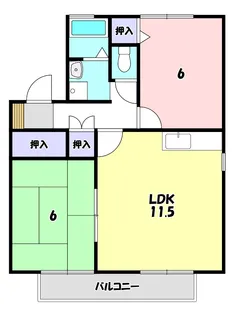 ハイツ青葉【1階】の間取り