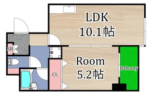 グランピア中央【4階】の間取り