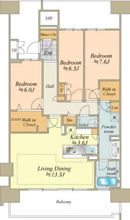 HARUMI FLAG SEA VILLAGE E棟【8階】の間取り
