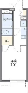 レオパレスくるみ【1階】の間取り