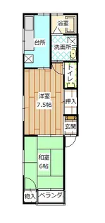 メゾンエイト【1階】の間取り