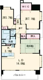 日神パレステージ吹上【4階】の間取り