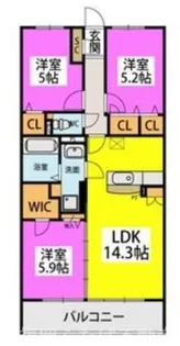 ピノコーダ・カーサ【3階】の間取り
