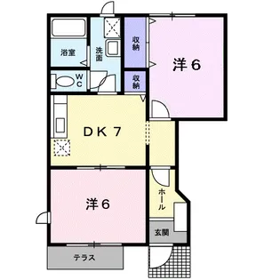 ドミール家久 B【1階】の間取り