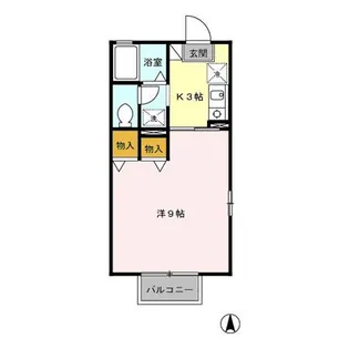 フラワーレジデンスボナール B【1階】の間取り