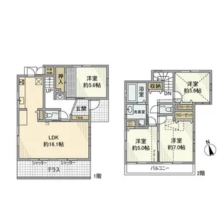 東京都調布市布田5【一戸建】の間取り