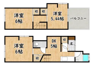 大阪府八尾市堤町1【一戸建】の間取り