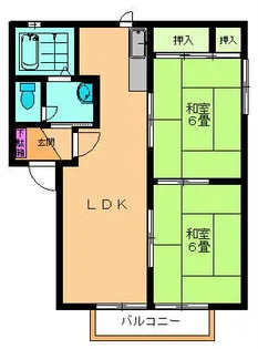 アトール安積A【2階】の間取り