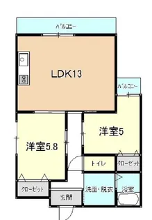 サザンストリート【2階】の間取り
