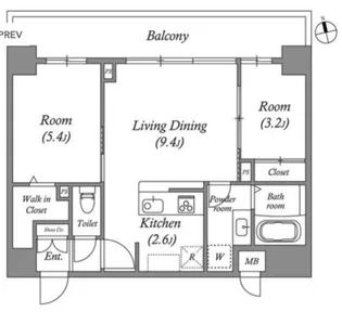 コスモグラシア内神田【5階】の間取り
