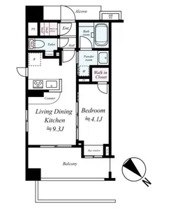 グローベルザスイート横浜【6階】の間取り