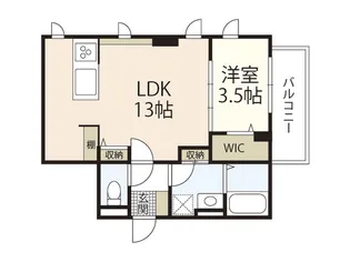 セントラルスクエア庚午【2階】の間取り