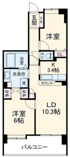 ローヤルシティ相模大野【4階】の間取り
