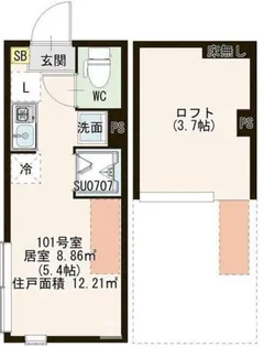ハーモニーテラス北赤羽【1階】の間取り