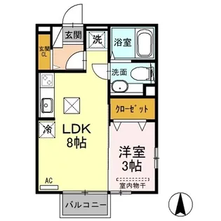 メゾン ソニアA【1階】の間取り