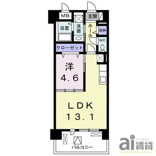 埼玉県川越市大字砂【マンション】の間取り