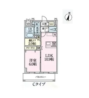 SERENTIO【5階】の間取り