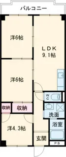 大阪府寝屋川市木屋町【マンション】の間取り