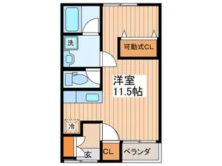コーポさかえII【1階】の間取り