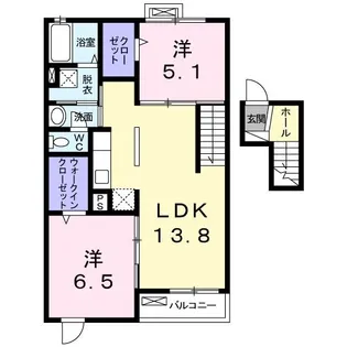 ソルトシャイン【4階】の間取り