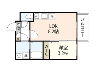 スマイルレジデンス三筋 南館【1階】の間取り