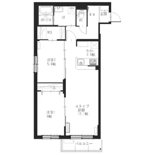 スペリオール二十四軒【2階】の間取り