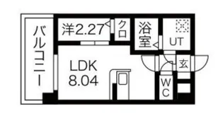 パグーロ西新南【7階】の間取り