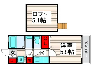 アーバングレース参番館【2階】の間取り