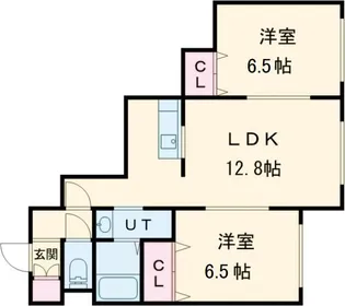 ハピネス沼ノ端II【2階】の間取り