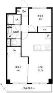 PARK MODERN 西葛西【7階】の間取り