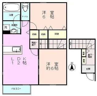 スプリングフェリス【2階】の間取り