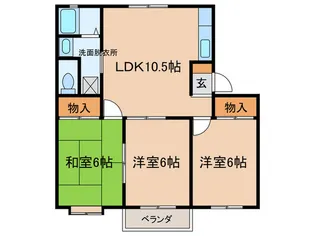 ケーエムハイツ【1階】の間取り