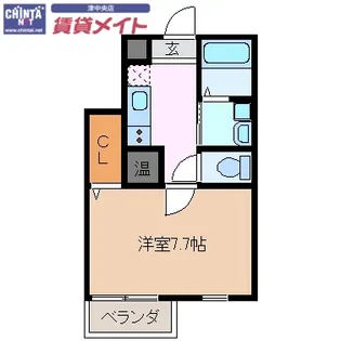 ベルフォーレ新町【1階】の間取り