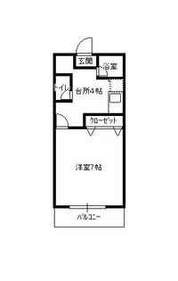 (長町駅徒歩8分)コーポ田専【1階】の間取り