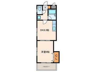 梅田ビル【4階】の間取り