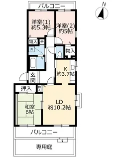 URすずかけ台ハイツ第3【3階】の間取り