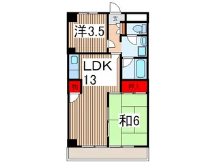 入間市駅 徒歩1分 ペット可 1LDK RC造【3階】の間取り