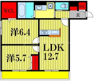 フィカーサ柏の葉【2階】の間取り