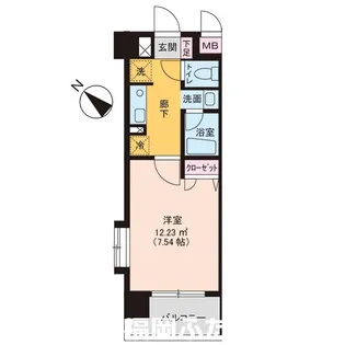 クリエイティブハイツ春日原【5階】の間取り