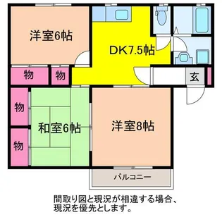 ウェイブリーコート青山【2階】の間取り