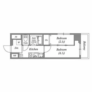 Nflats町田【2階】の間取り