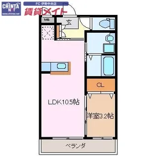 プレジール【3階】の間取り