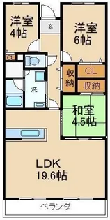 寝屋川サンハイツA棟【7階】の間取り