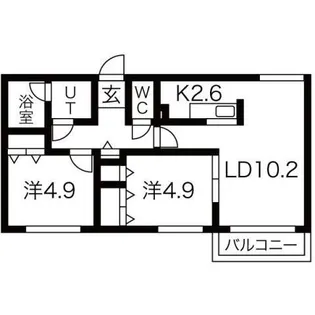 ブランシャール発寒【3階】の間取り