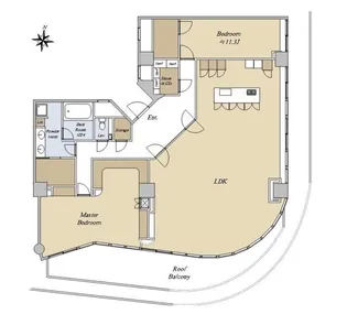 Brillia Tower堂島【48階】の間取り