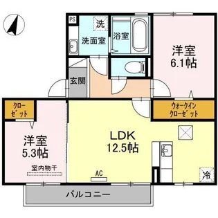 アルバート皆春【1階】の間取り