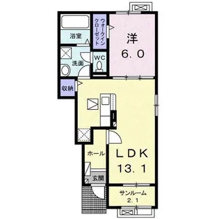 スワンプ マンションA【1階】の間取り