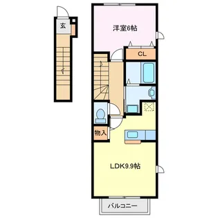 アプレンデールII【2階】の間取り