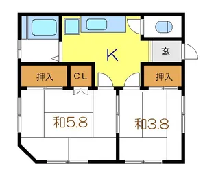 宮部荘【2階】の間取り