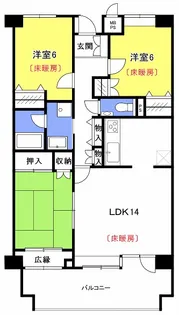 ヴィルゾンたまき【1階】の間取り